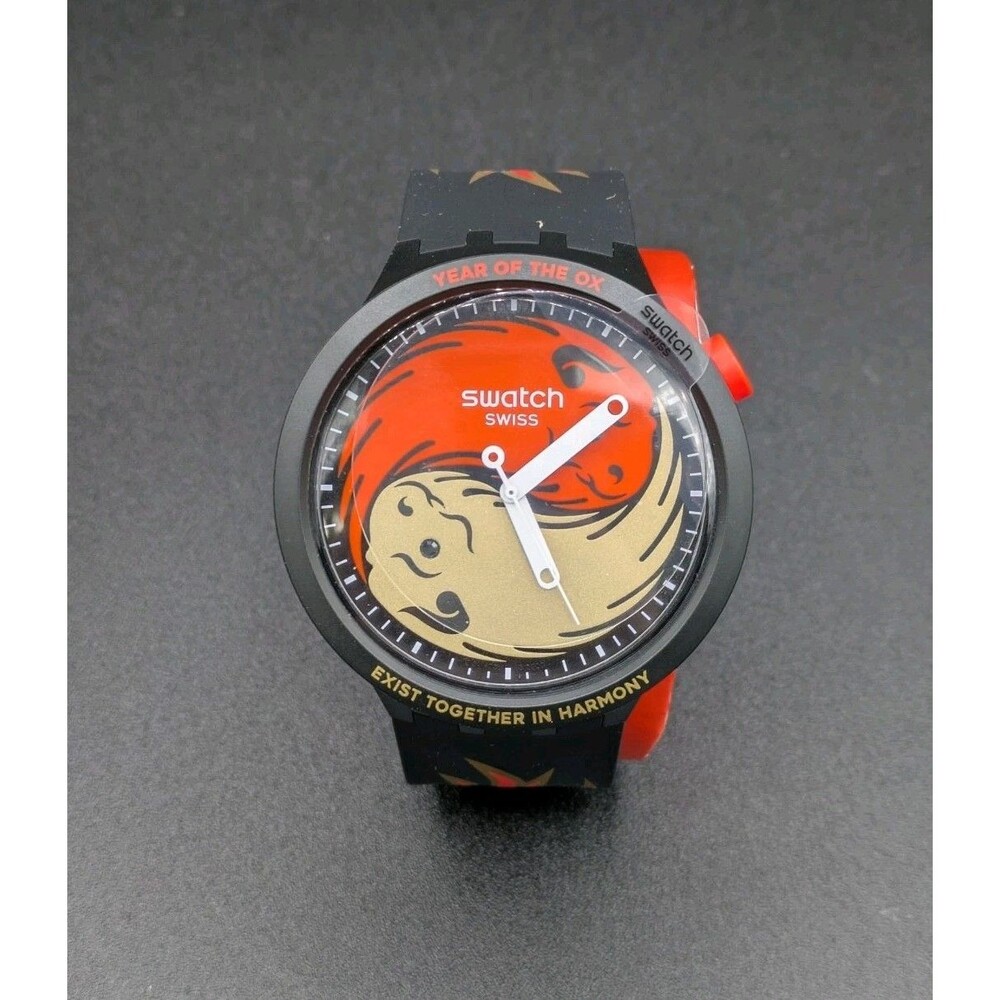 New Swatch Big Bold SO27Z109 Ox Rocks 2021 Chinese New Year Special 2021 47MM
